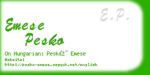 emese pesko business card